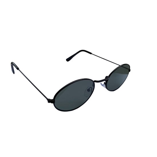 Joboly Zonnebril Ovaal - Zwart Frame - Zwarte Lenskleur - Dames en Heren van Merkloos