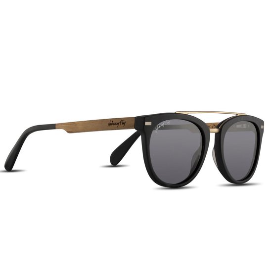 Johnny Fly Captain Zonnebril - dames en heren - zwart - ecologisch van Johnny Fly