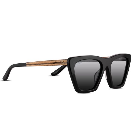 Johnny Fly Figure zonnebril - dames - Gloss Black - ecologisch van Johnny Fly
