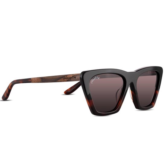 Johnny Fly Figure zonnebril - dames - Split Tortoise - ecologisch van Johnny Fly