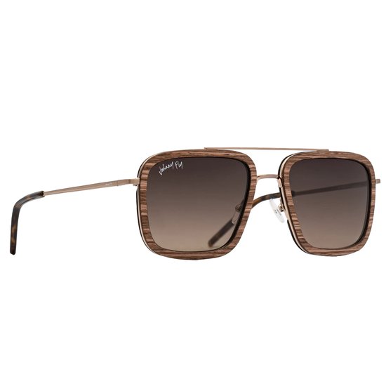 Johnny Fly LaForge zonnebril - dames en heren - Brushed Gold - ecologisch van Johnny Fly