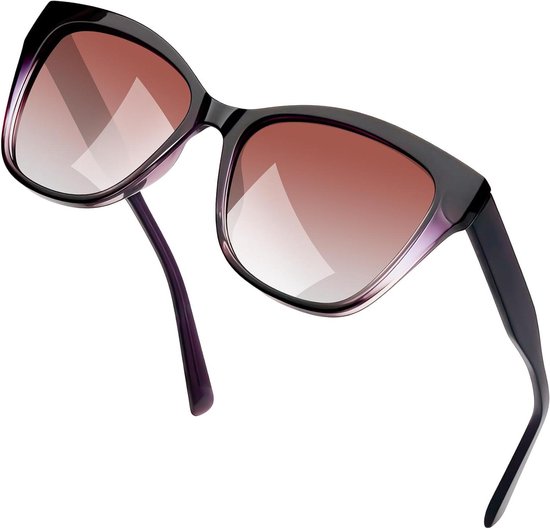 Joopin Cateye Acetate Polarized Sunglasses Trendy Cat Eye Shades for Women Ladies Sunglasses UV400 Protection TR90 Shady Rays Sunglasses van Merkloos