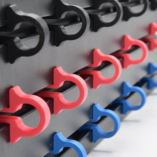 Kabelmanagement Clips voor Sim Rig | Extrusieprofiel 4040 / 4080 / 8020 | Sim Racing Accessoires - Kleur Wit / 5 - 5 stuks van Sim-Lab