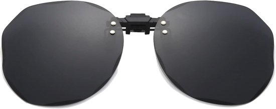 Keeper Clip on Zonnebril Gepolariseerd voor Vrouwen Mannen veelhoek Frameless Zonnebril Clip Flip over Voorschrift Bril UV400