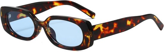 Keeper Retro Smalle Rechthoek Zonnebril Getinte Y2K 90s Zonnebril voor Vrouwen Mannen Trendy Vierkante Rechthoek Zonnebril Vintage Shades Anti UV400