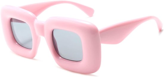 Keeper Trendy Vierkante Zonnebril Voor Vrouwen Mannen Mode Zonnebril Gekleurd Dik Frame Vierkante Tinten Cool Grappige Nieuwigheid Rave Party Bril