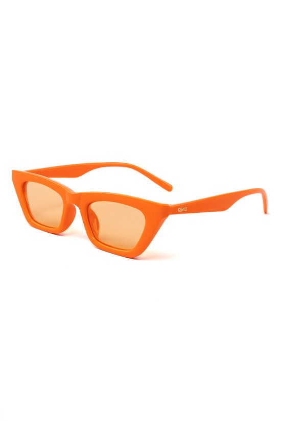 KIMU Cat Eye Smal - Oranje Montuur - Oranje Glazen - Kat Tijger Vlinderbril Oversized Retro Hollywood Vleugels Elegant Vintage Feline Festival van KIMU