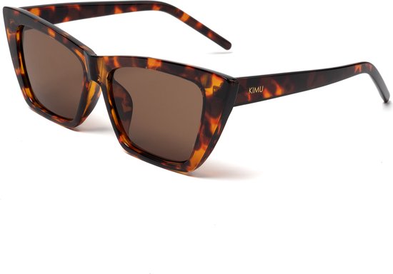 KIMU Vierkant Cat Eye - Tortoise Bruin Montuur - Bruine Glazen - Kat Tijger Vlinderbril Oversized Hollywood Vleugels Elegant Vintage Feline Festival van KIMU