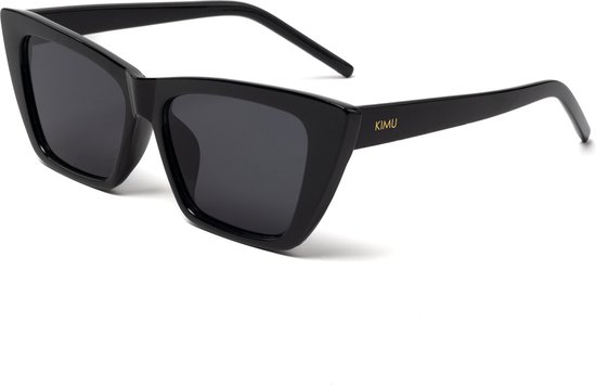 KIMU Vierkant Cat Eye - Zwart Montuur - Zwarte Glazen - Kat Tijger Vlinderbril Oversized Retro Hollywood Vleugels Elegant Vintage Feline Festival van KIMU