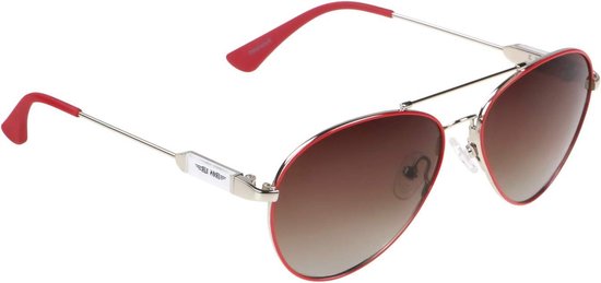 Kinder Pilotenzonnebril voor kinderen van 6-10 jaar - Gepolariseerde Aviatorbril voor meisjes en jongens - UV400-bescherming met Memory Metal Frame in Rood/Bruin van Charleaves