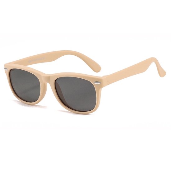 Kinder Zonnebril - Beige | Kunststof | UV Bescherming | Lichtgewicht & Comfortabel | Fashion Favorite van Merkloos