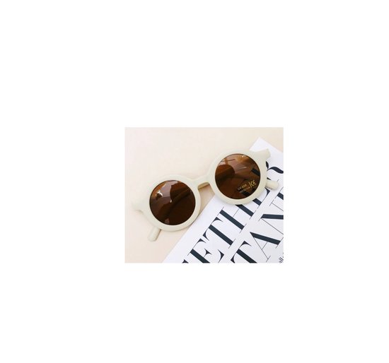 Kinder Zonnebril - Bril - Kind - Baby | Wit / Off - White | Vanaf 2 jaar - 6 jaar | UV beschermend - Opklapbaar | Kinderzonnebril – Zonnebrillen | DH Collection van Merkloos