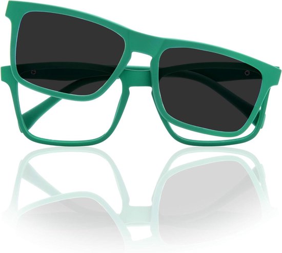 Kinder Zonnebril Clips - Zonneclip Bril - Bescherming Tegen Zon - Unisex Kindermodel - Universeel - Zwart
