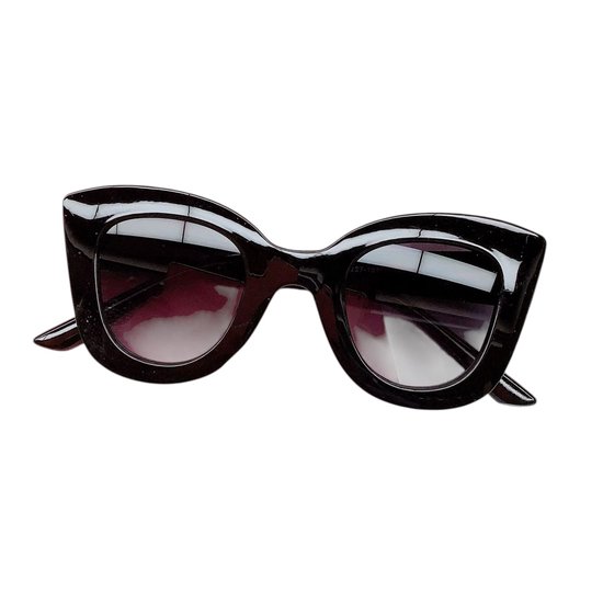 Kinder Zonnebril - Effen Zwart | Kunststof | Fashion Favorite van Merkloos