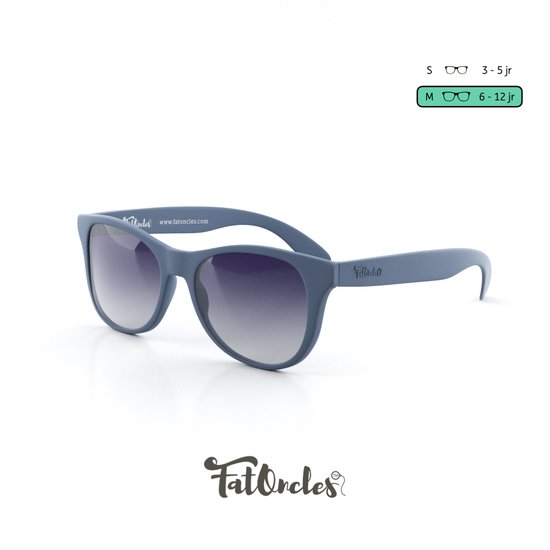 Kinder zonnebril. FatOncles BOB-medium, blauw. Flexibel, ultralicht & veilig. Voor kinderen van 6 t/m 12 jaar. van FatOncles