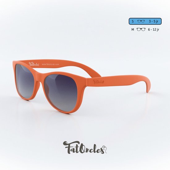 Kinder zonnebril. FatOncles JULIE-small, oranje. Flexibel, ultralicht & veilig. Voor kinderen van 3 t/m 5 jaar. van Kinder