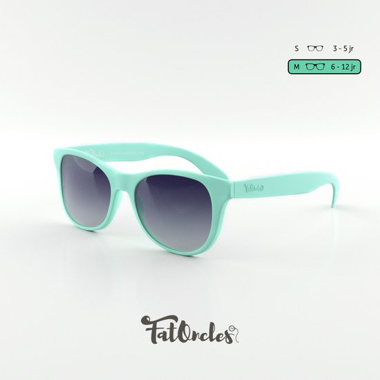 Kinder zonnebril. FatOncles SAM-medium, mint. Flexibel, ultralicht & veilig. Voor kinderen van 6 t/m 12 jaar. van FatOncles
