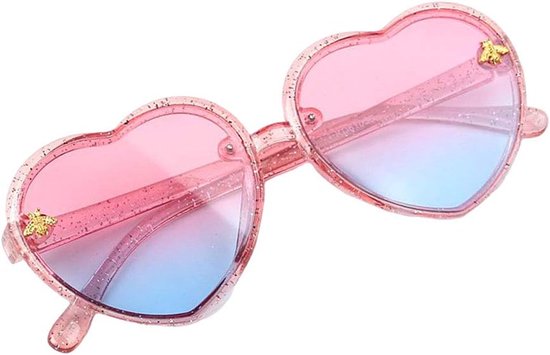 Kinder Zonnebril - Hartjes Bril - Feest Accessoire - UV400 Bescherming - 15 x 6 x 3 cm - Meerdere Kleuren van Merkloos