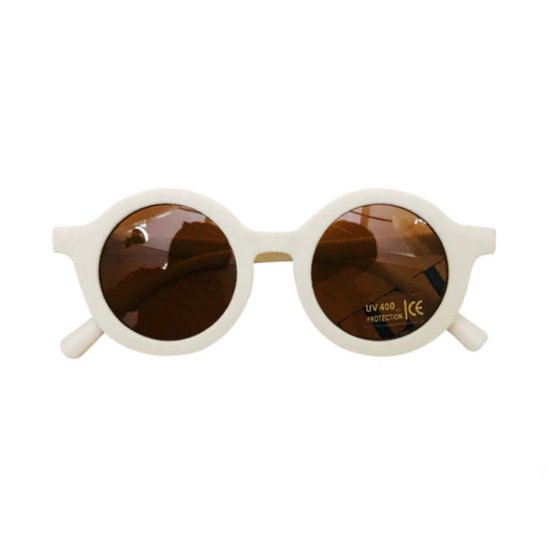 Kinder Zonnebril | Mat Crème | Vintage | UV400 | Fashion Favorite van Kinder