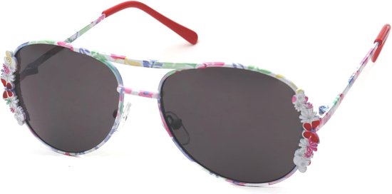Kinder Zonnebril - Meisjes Accessoire - Bescherming Tegen Zon - Schokbestendig Frame - Vanaf 6 Jaar - Metaal Roze van Kinder
