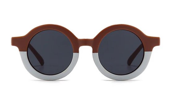 Kinder zonnebril merk Rammelaartje Bruin / wit van Merkloos