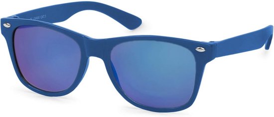 Kinder zonnebril nerd design met UV 400 bescherming, polycarbonaat lenzen en kunststof montuur van Merkloos