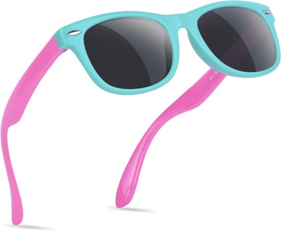 Kinder Zonnebril - Peuter Bril - Bescherming Zonnestralen - Flexibel Rubber Frame - 3-10 Jaar - Blauw van Merkloos