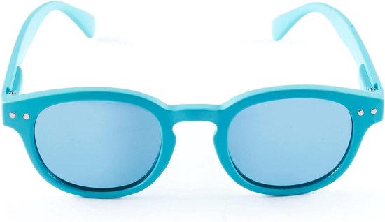 Kinder Zonnebril - Polarized Bril - Veilig Buiten - Flex Mechanisme Roden - 13cm Breed - Lichtblauw van Merkloos