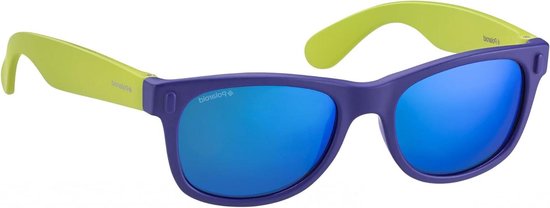 Kinder Zonnebril - Unisex Bril - Zonnige Dagen - Inclusief Hoesje - 46 mm - Blauwgroen van Merkloos