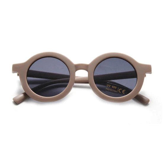 Kinder Zonnebril - UV400 | Rond - Retro - Vintage | Bruin | 2-6 jaar | Kinderzonnebril - Bo & Mila van Kinder