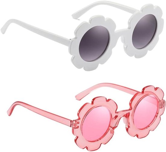 Kinder Zonnebrillen - Bloem Zonnebrillen - Feest Accessoires - Duurzaam Materiaal - 12.7 cm Breed - Meerdere Kleuren van Merkloos