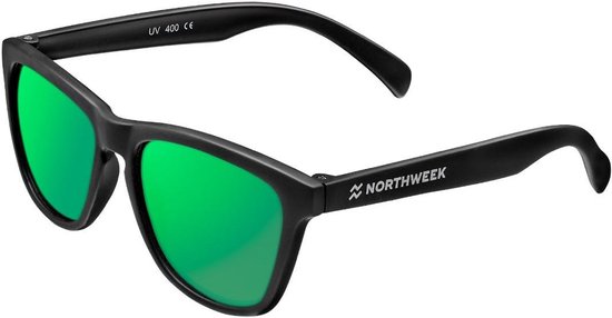 Kinders zonnebril jungle zwart gepolariseerd groen gespiegeld van Merkloos