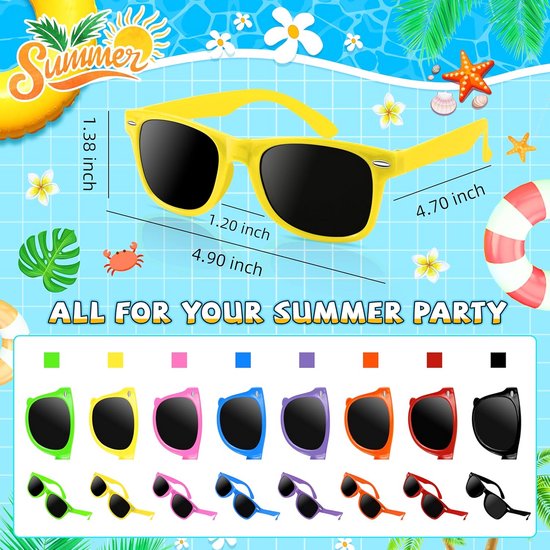 Kinders Zonnebrillen UV400 Bescherming Bulk voor Kinderfeestjes en Cadeaus