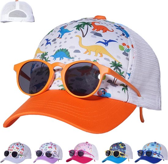 Kinderset Pet en Zonnebril met UV-bescherming - Creeper Stijl van Merkloos