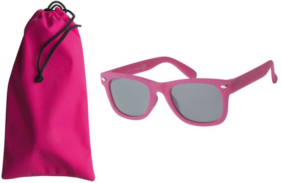 Kinderzonnebril 0 - 4 jaar Pretty Pink + GRATIS Roze Gekleurde Hoes! Jongens Meisjes Bril Kinderbril van Kinder