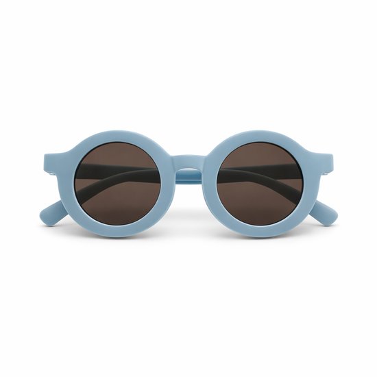 Kinderzonnebril – Rond – UV Bescherming – Flexibel – 0-6 Jaar – Blauw van Merkloos