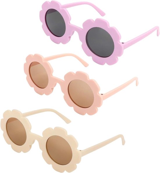 Kinderzonnebril Ronde Bloem Bril voor Meisjes Jongens Buiten Strand Vakantie Schattige Brillen Party Accessoires