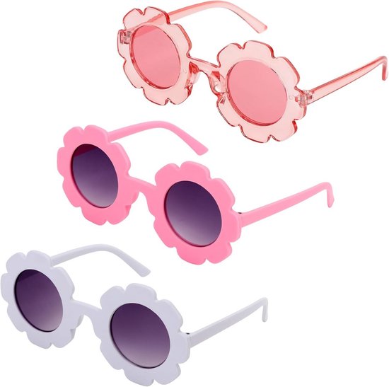 Kinderzonnebril Ronde Bloemvormige Bril voor Meisjes en Jongens van Merkloos