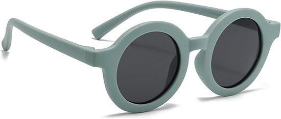 Kinderzonnebril - Ronde Zonnebril - Bescherming Tegen Zon - Flexibel Rubber Frame - 48 mm Lensbreedte - Niet gespecificeerd van Merkloos