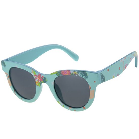 Kinderzonnebril zomersgroen Tropical 5-8jr - 100% UV cat 3 van Merkloos