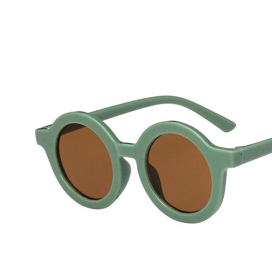Kinderzonnebril - Zonnebril meisje- Zonnebril jongen - Zonnebril - UV bescherming - Trendy - Hip - Retro - Groen/Mint - Gewoon Leuk! van Kinder