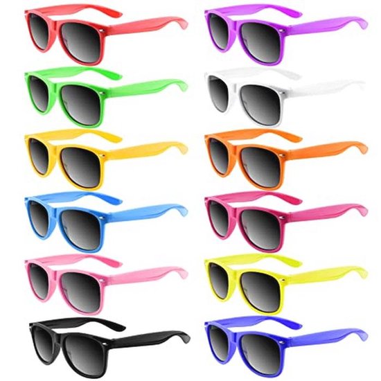 Kinderzonnebrillen neonkleuren voor feestelijke gelegenheden - Bulk voor verjaardagsfeest, zwembad en strand