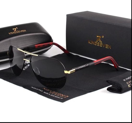 Kingseven black and gold italy design zonnebril van Kingseven