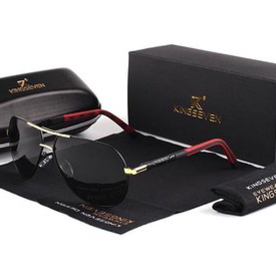 KingSeven Blackstar - Pilotenbril met UV400 en polarisatie filter - Z150 van Kingseven