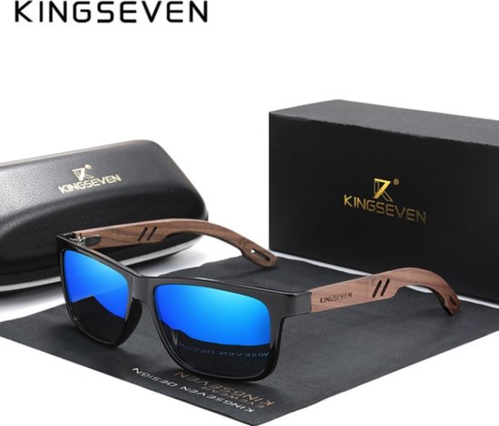 KingSeven Blauw - zonnebril met UV400 en polarisatie filter - Z208 van Kingseven