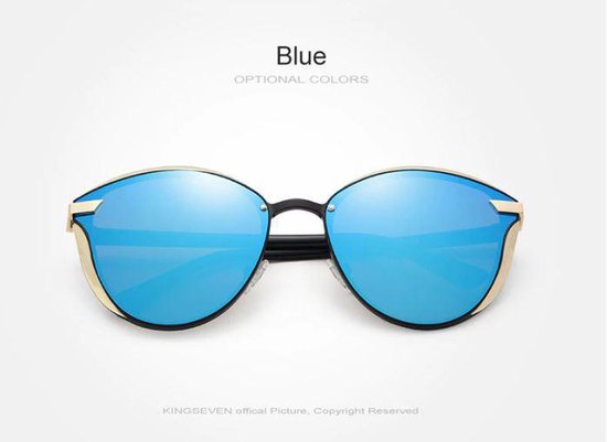 Kingseven Blue Sapphire Cat Eye - Zonnebril met UV400 en Polarisatie Filter - Cateye van Kingseven