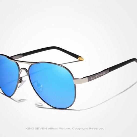 KingSeven Bluestar - Pilotenbril met UV400 en polarisatie filter - Z183 van Kingseven