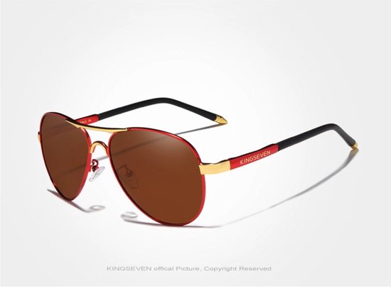 Kingseven Brownstar -Gepolariseerd - Zonnebril Heren - Sunglasses - Zomertrend van Kingseven