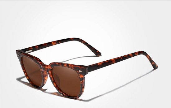 Kingseven Cat eye Zonnebril - UV400 - Gepolariseerd - Luipaard - Brownstar - Z7094 van Kingseven