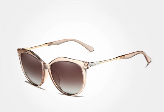Kingseven Cat Eye Zonnebril - UV400 - Gepolariseerd - Transparant - Brownstar - Z3023 van Kingseven